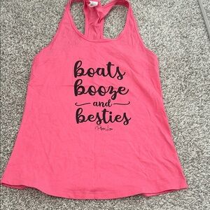 Pink Racerback vacation friend Tank Top